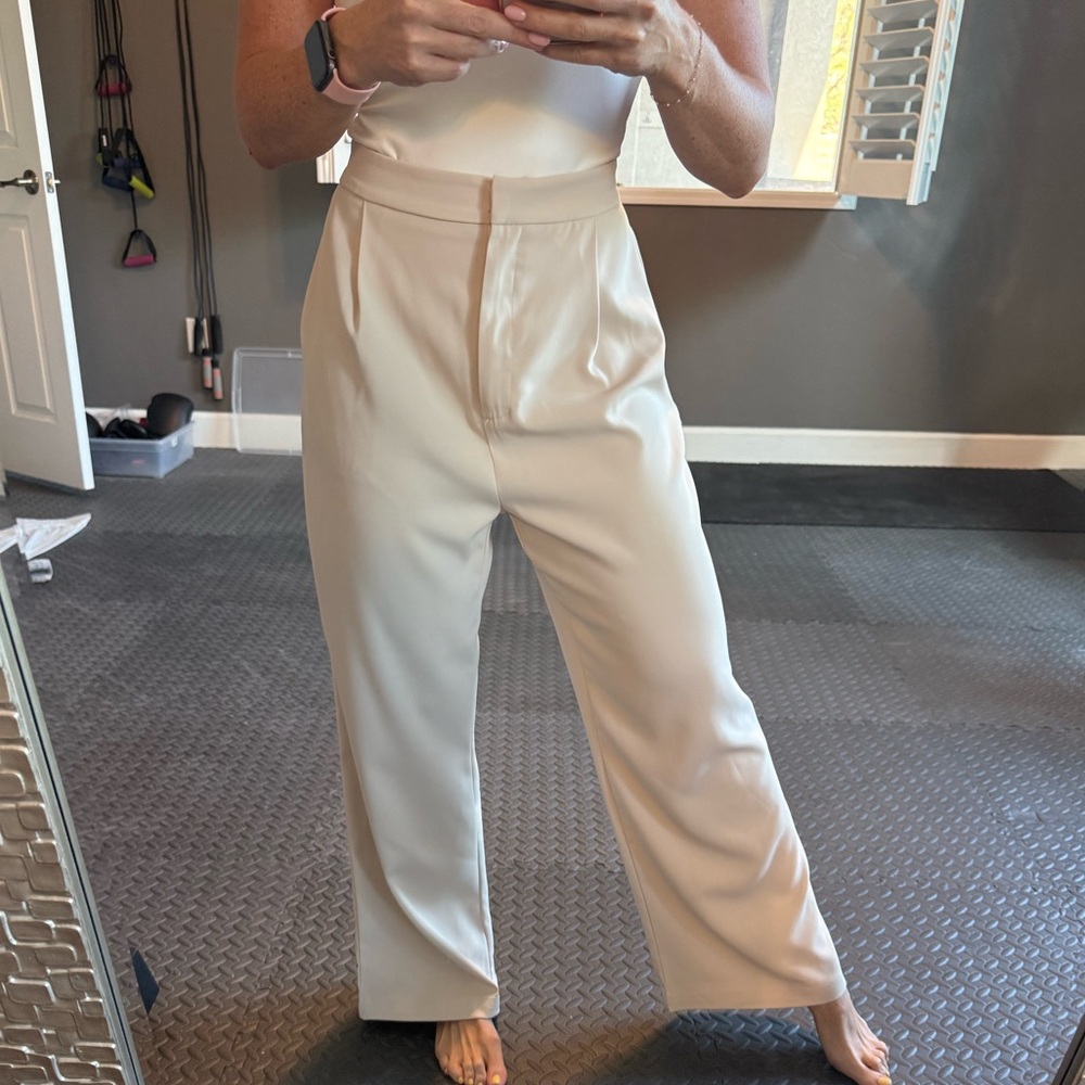 Elegant Cream Women's Pants